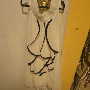 Elegant White and Black Women's Blouse